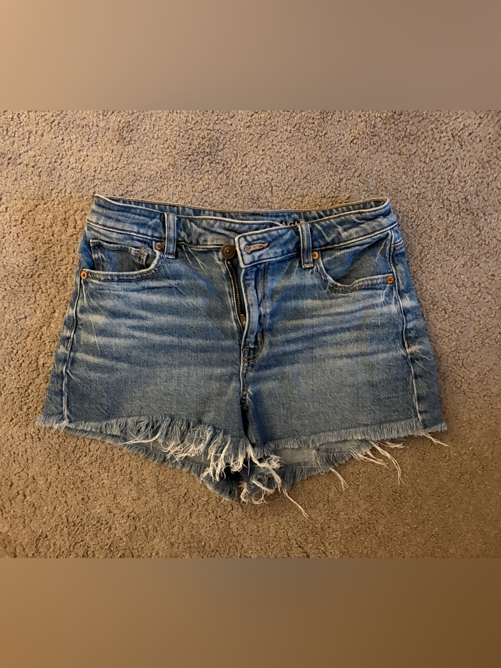 American Eagle Outfitters Distressed Blue Denim Cutoff Shorts